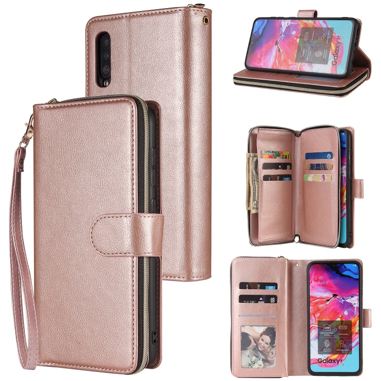 Zipper Wallet Bag Horizontal Flip PU Leather Case with Holder & 9 Card Slots & Wallet & Lanyard & Photo Frame, For Samsung Galaxy A51, For Samsung Galaxy A51 5G, For Samsung Galaxy A70, For Samsung Galaxy A71, For Samsung Galaxy A71 5G                 ...