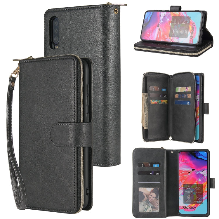 Zipper Wallet Bag Horizontal Flip PU Leather Case with Holder & 9 Card Slots & Wallet & Lanyard & Photo Frame, For Samsung Galaxy A51, For Samsung Galaxy A51 5G, For Samsung Galaxy A70, For Samsung Galaxy A71, For Samsung Galaxy A71 5G                 ...