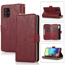 Load image into Gallery viewer, Zipper Wallet Bag Horizontal Flip PU Leather Case with Holder &amp; 9 Card Slots &amp; Wallet &amp; Lanyard &amp; Photo Frame, For Samsung Galaxy A51, For Samsung Galaxy A51 5G, For Samsung Galaxy A70, For Samsung Galaxy A71, For Samsung Galaxy A71 5G                 ...
