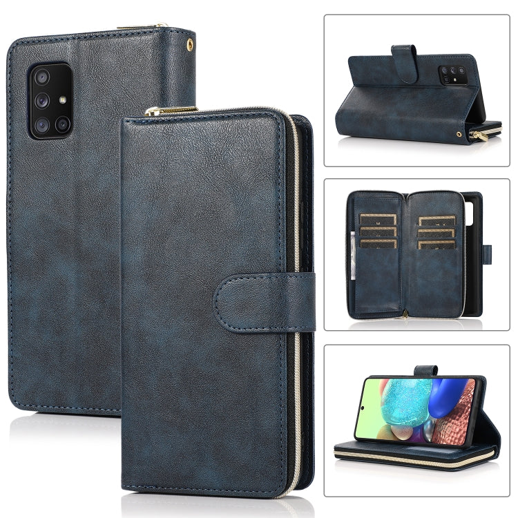 Zipper Wallet Bag Horizontal Flip PU Leather Case with Holder & 9 Card Slots & Wallet & Lanyard & Photo Frame, For Samsung Galaxy A51, For Samsung Galaxy A51 5G, For Samsung Galaxy A70, For Samsung Galaxy A71, For Samsung Galaxy A71 5G                 ...