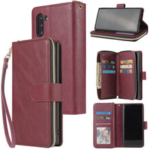 Load image into Gallery viewer, Zipper Wallet Bag Horizontal Flip PU Leather Case with Holder &amp; 9 Card Slots &amp; Wallet &amp; Lanyard &amp; Photo Frame, For Samsung Galaxy A51, For Samsung Galaxy A51 5G, For Samsung Galaxy A70, For Samsung Galaxy A71, For Samsung Galaxy A71 5G                 ...