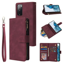 Load image into Gallery viewer, Zipper Wallet Bag Horizontal Flip PU Leather Case with Holder &amp; 9 Card Slots &amp; Wallet &amp; Lanyard &amp; Photo Frame, For Samsung Galaxy S20 FE 5G