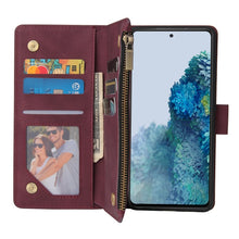 Load image into Gallery viewer, Zipper Wallet Bag Horizontal Flip PU Leather Case with Holder &amp; 9 Card Slots &amp; Wallet &amp; Lanyard &amp; Photo Frame, For Samsung Galaxy S20 FE 5G