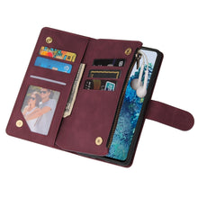 Load image into Gallery viewer, Zipper Wallet Bag Horizontal Flip PU Leather Case with Holder &amp; 9 Card Slots &amp; Wallet &amp; Lanyard &amp; Photo Frame, For Samsung Galaxy S20 FE 5G