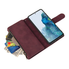 Load image into Gallery viewer, Zipper Wallet Bag Horizontal Flip PU Leather Case with Holder &amp; 9 Card Slots &amp; Wallet &amp; Lanyard &amp; Photo Frame, For Samsung Galaxy S20 FE 5G