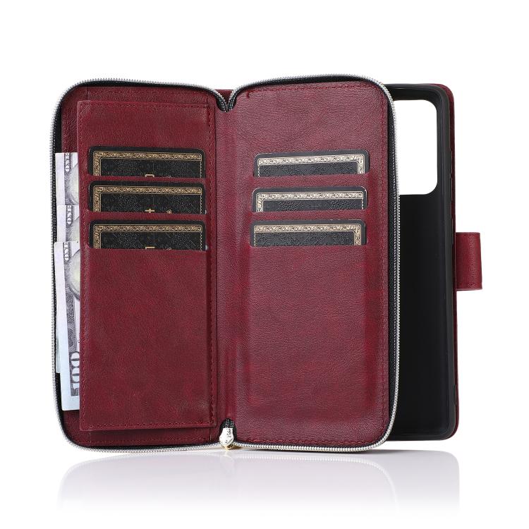 Zipper Wallet Bag Horizontal Flip PU Leather Case with Holder & 9 Card Slots & Wallet & Lanyard & Photo Frame, For Samsung Galaxy S20 FE 5G