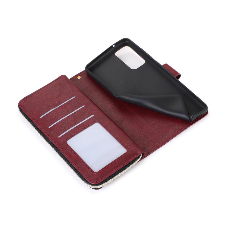 Zipper Wallet Bag Horizontal Flip PU Leather Case with Holder & 9 Card Slots & Wallet & Lanyard & Photo Frame, For Samsung Galaxy S20 FE 5G