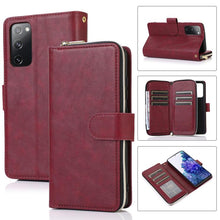 Load image into Gallery viewer, Zipper Wallet Bag Horizontal Flip PU Leather Case with Holder &amp; 9 Card Slots &amp; Wallet &amp; Lanyard &amp; Photo Frame, For Samsung Galaxy S20 FE 5G