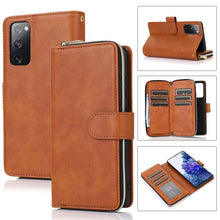 Load image into Gallery viewer, Zipper Wallet Bag Horizontal Flip PU Leather Case with Holder &amp; 9 Card Slots &amp; Wallet &amp; Lanyard &amp; Photo Frame, For Samsung Galaxy S20 FE 5G