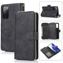 Load image into Gallery viewer, Zipper Wallet Bag Horizontal Flip PU Leather Case with Holder &amp; 9 Card Slots &amp; Wallet &amp; Lanyard &amp; Photo Frame, For Samsung Galaxy S20 FE 5G