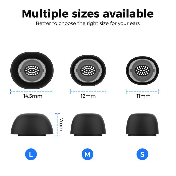XDcase 3 Pairs Silicone Ear Tips with Storage & Cleaning Kit, For Samsung Galaxy Buds3 Pro