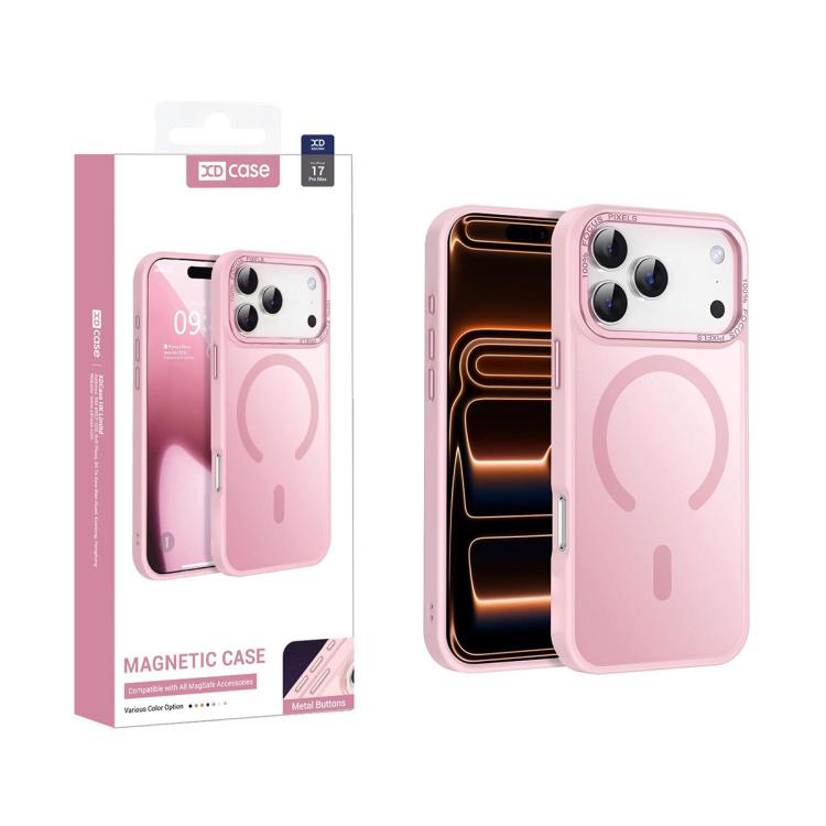 XDcase Metal Lens Frame Skin Feel Magnetic Phone Case, For iPhone 18, For iPhone 18 Pro, For iPhone 18 Pro Max, For iPhone 17 Pro Max, For iPhone 17 Pro, For iPhone 17