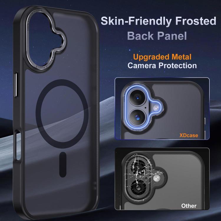 XDcase Metal Lens Frame Skin Feel Magnetic Phone Case, For iPhone 18, For iPhone 18 Pro, For iPhone 18 Pro Max, For iPhone 17 Pro Max, For iPhone 17 Pro, For iPhone 17