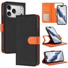 Load image into Gallery viewer, Detachable Litchi Texture Magnetic Side-Patch Vegan Leather Phone Case, For iPhone 17 Pro Max, For iPhone 17 Pro, For iPhone 17, For iPhone Air, For iPhone 16 Pro Max, For iPhone 16 Pro, For iPhone 16 Plus, For iPhone 16