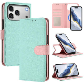 Detachable Litchi Texture Magnetic Side-Patch Vegan Leather Phone Case, For iPhone 18 Pro / 17 Pro, For iPhone 18 Pro Max / 17 Pro Max, For iPhone 17, For iPhone Air, For iPhone 16 Pro Max, For iPhone 16 Pro, For iPhone 16 Plus, For iPhone 16