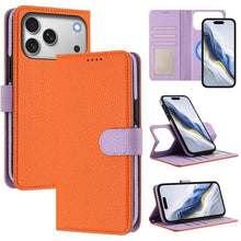 Load image into Gallery viewer, Detachable Litchi Texture Magnetic Side-Patch Vegan Leather Phone Case, For iPhone 17 Pro Max, For iPhone 17 Pro, For iPhone 17, For iPhone Air, For iPhone 16 Pro Max, For iPhone 16 Pro, For iPhone 16 Plus, For iPhone 16