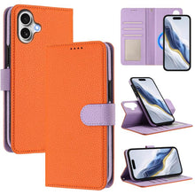 Load image into Gallery viewer, Detachable Litchi Texture Magnetic Side-Patch Vegan Leather Phone Case, For iPhone 17 Pro Max, For iPhone 17 Pro, For iPhone 17, For iPhone Air, For iPhone 16 Pro Max, For iPhone 16 Pro, For iPhone 16 Plus, For iPhone 16