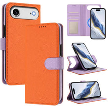 Load image into Gallery viewer, Detachable Litchi Texture Magnetic Side-Patch Vegan Leather Phone Case, For iPhone 17 Pro Max, For iPhone 17 Pro, For iPhone 17, For iPhone Air, For iPhone 16 Pro Max, For iPhone 16 Pro, For iPhone 16 Plus, For iPhone 16