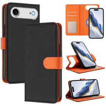 Load image into Gallery viewer, Detachable Litchi Texture Magnetic Side-Patch Vegan Leather Phone Case, For iPhone 17 Pro Max, For iPhone 17 Pro, For iPhone 17, For iPhone Air, For iPhone 16 Pro Max, For iPhone 16 Pro, For iPhone 16 Plus, For iPhone 16