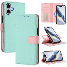 Load image into Gallery viewer, Detachable Litchi Texture Magnetic Side-Patch Vegan Leather Phone Case, For iPhone 17 Pro Max, For iPhone 17 Pro, For iPhone 17, For iPhone Air, For iPhone 16 Pro Max, For iPhone 16 Pro, For iPhone 16 Plus, For iPhone 16