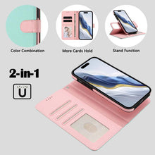Load image into Gallery viewer, Detachable Litchi Texture Magnetic Side-Patch Vegan Leather Phone Case, For iPhone 15 Pro Max, For iPhone 15 Pro, For iPhone 15 Plus, For iPhone 15, For iPhone 14 Plus, For iPhone 14, For iPhone 14 Pro, For iPhone 14 Pro Max