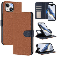 Load image into Gallery viewer, Detachable Litchi Texture Magnetic Side-Patch Vegan Leather Phone Case, For iPhone 15 Pro Max, For iPhone 15 Pro, For iPhone 15 Plus, For iPhone 15, For iPhone 14 Plus, For iPhone 14, For iPhone 14 Pro, For iPhone 14 Pro Max