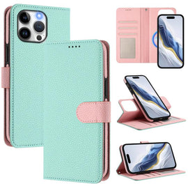Detachable Litchi Texture Magnetic Side-Patch Vegan Leather Phone Case, For iPhone 13 Pro Max, For iPhone 13 Pro, For iPhone 13, For iPhone 12 / 12 Pro, For iPhone 12 Pro Max, For iPhone 11 Pro Max, For iPhone 11, For iPhone 11 Pro