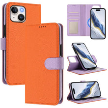 Load image into Gallery viewer, Detachable Litchi Texture Magnetic Side-Patch Vegan Leather Phone Case, For iPhone 13 Pro Max, For iPhone 13 Pro, For iPhone 13, For iPhone 12 / 12 Pro, For iPhone 12 Pro Max, For iPhone 11 Pro Max, For iPhone 11, For iPhone 11 Pro