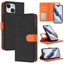 Load image into Gallery viewer, Detachable Litchi Texture Magnetic Side-Patch Vegan Leather Phone Case, For iPhone 13 Pro Max, For iPhone 13 Pro, For iPhone 13, For iPhone 12 / 12 Pro, For iPhone 12 Pro Max, For iPhone 11 Pro Max, For iPhone 11, For iPhone 11 Pro