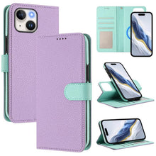 Load image into Gallery viewer, Detachable Litchi Texture Magnetic Side-Patch Vegan Leather Phone Case, For iPhone 13 Pro Max, For iPhone 13 Pro, For iPhone 13, For iPhone 12 / 12 Pro, For iPhone 12 Pro Max, For iPhone 11 Pro Max, For iPhone 11, For iPhone 11 Pro