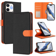 Load image into Gallery viewer, Detachable Litchi Texture Magnetic Side-Patch Vegan Leather Phone Case, For iPhone 13 Pro Max, For iPhone 13 Pro, For iPhone 13, For iPhone 12 / 12 Pro, For iPhone 12 Pro Max, For iPhone 11 Pro Max, For iPhone 11, For iPhone 11 Pro