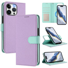 Load image into Gallery viewer, Detachable Litchi Texture Magnetic Side-Patch Vegan Leather Phone Case, For iPhone 13 Pro Max, For iPhone 13 Pro, For iPhone 13, For iPhone 12 / 12 Pro, For iPhone 12 Pro Max, For iPhone 11 Pro Max, For iPhone 11, For iPhone 11 Pro