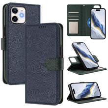 Load image into Gallery viewer, Detachable Litchi Texture Magnetic Side-Patch Vegan Leather Phone Case, For iPhone 13 Pro Max, For iPhone 13 Pro, For iPhone 13, For iPhone 12 / 12 Pro, For iPhone 12 Pro Max, For iPhone 11 Pro Max, For iPhone 11, For iPhone 11 Pro