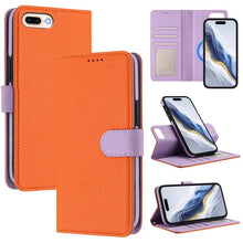 Load image into Gallery viewer, Detachable Litchi Texture Magnetic Side-Patch Vegan Leather Phone Case, For iPhone 8 Plus / 7 Plus