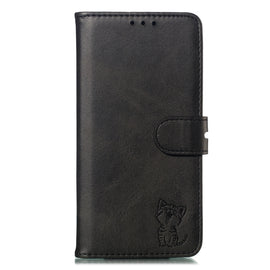 Embossed Happy Cat Pattern Horizontal Flip Leather Case with Holder & Card Slots & Wallet, For Samsung Galaxy S20 FE