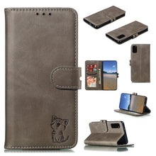 Load image into Gallery viewer, Embossed Happy Cat Pattern Horizontal Flip Leather Case with Holder &amp; Card Slots &amp; Wallet, For Samsung Galaxy S20 FE