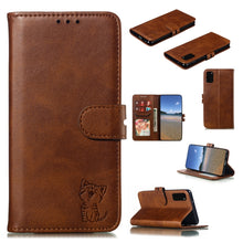 Load image into Gallery viewer, Embossed Happy Cat Pattern Horizontal Flip Leather Case with Holder &amp; Card Slots &amp; Wallet, For Samsung Galaxy S20 FE