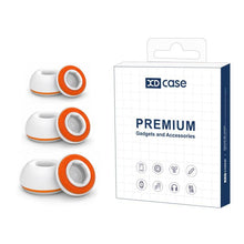 Load image into Gallery viewer, XDcase 3 Pairs Replacement Silicone Sponge Ear Tips, White Orange, Black Orange