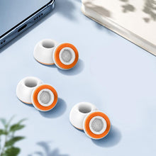 Load image into Gallery viewer, XDcase 3 Pairs Replacement Silicone Sponge Ear Tips, White Orange, Black Orange