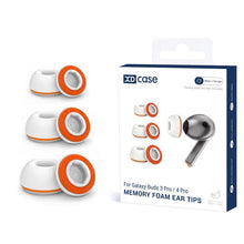 Load image into Gallery viewer, XDcase 3 Pairs Replacement Silicone Sponge Ear Tips, White Orange, Black Orange