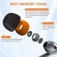Load image into Gallery viewer, XDcase 3 Pairs Replacement Silicone Sponge Ear Tips, White Orange, Black Orange