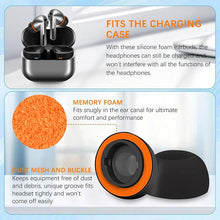 Load image into Gallery viewer, XDcase 3 Pairs Replacement Silicone Sponge Ear Tips, White Orange, Black Orange