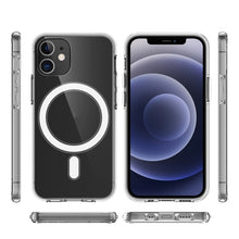 Load image into Gallery viewer, Simple Magnetic Ring All-inclusive Clear Crystal Acrylic PC +TPU Shockproof Case, For iPhone 12 mini, For iPhone 12 / 12 Pro, For iPhone 12 Pro Max
