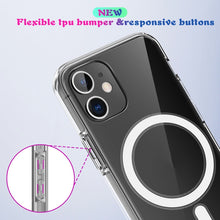 Load image into Gallery viewer, Simple Magnetic Ring All-inclusive Clear Crystal Acrylic PC +TPU Shockproof Case, For iPhone 12 mini, For iPhone 12 / 12 Pro, For iPhone 12 Pro Max