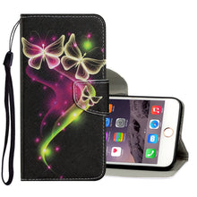 Load image into Gallery viewer, Coloured Drawing Pattern Horizontal Flip PU Leather Case with Holder &amp; Card Slots &amp; Wallet &amp; Lanyard, For iPhone 6 &amp; 6s, For iPhone 6 Plus &amp; 6s Plus, For iPhone 8 Plus &amp; 7 Plus