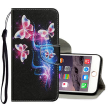 Load image into Gallery viewer, Coloured Drawing Pattern Horizontal Flip PU Leather Case with Holder &amp; Card Slots &amp; Wallet &amp; Lanyard, For iPhone 6 &amp; 6s, For iPhone 6 Plus &amp; 6s Plus, For iPhone 8 Plus &amp; 7 Plus