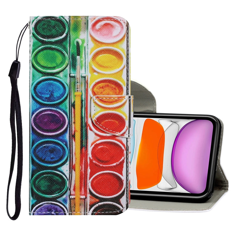 Coloured Drawing Pattern Horizontal Flip PU Leather Case with Holder & Card Slots & Wallet & Lanyard, For iPhone 8 & 7, For iPhone 11, For iPhone 11 Pro