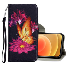 Load image into Gallery viewer, Coloured Drawing Pattern Horizontal Flip PU Leather Case with Holder &amp; Card Slots &amp; Wallet &amp; Lanyard, For iPhone XS Max, For iPhone 12 mini, For iPhone 12 / 12 Pro