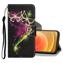 Load image into Gallery viewer, Coloured Drawing Pattern Horizontal Flip PU Leather Case with Holder &amp; Card Slots &amp; Wallet &amp; Lanyard, For iPhone XS Max, For iPhone 12 mini, For iPhone 12 / 12 Pro