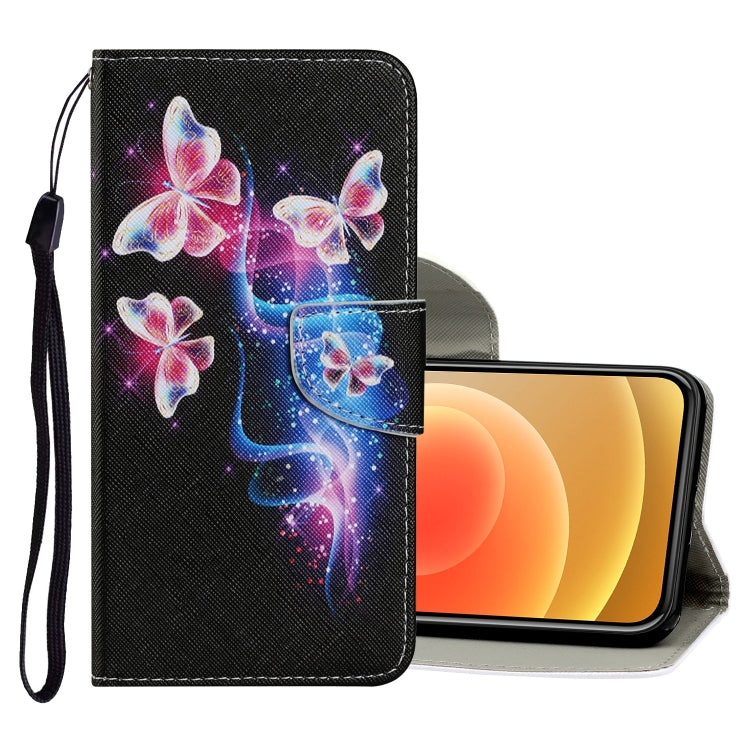 Coloured Drawing Pattern Horizontal Flip PU Leather Case with Holder & Card Slots & Wallet & Lanyard, For iPhone XS Max, For iPhone 12 mini, For iPhone 12 / 12 Pro